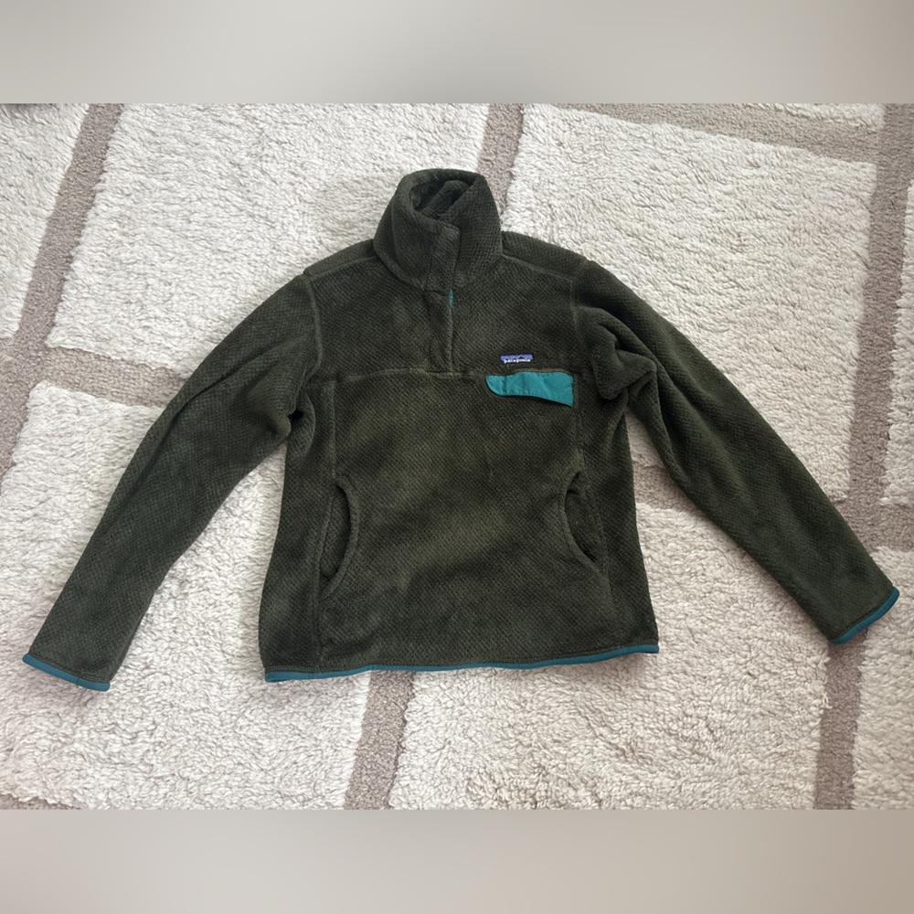 Patagonia Olive Green Re-Tool Snap-T Pullover